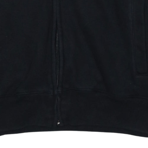 Champion Men's Black Medium Full Zip Hoodie Logo Fleece