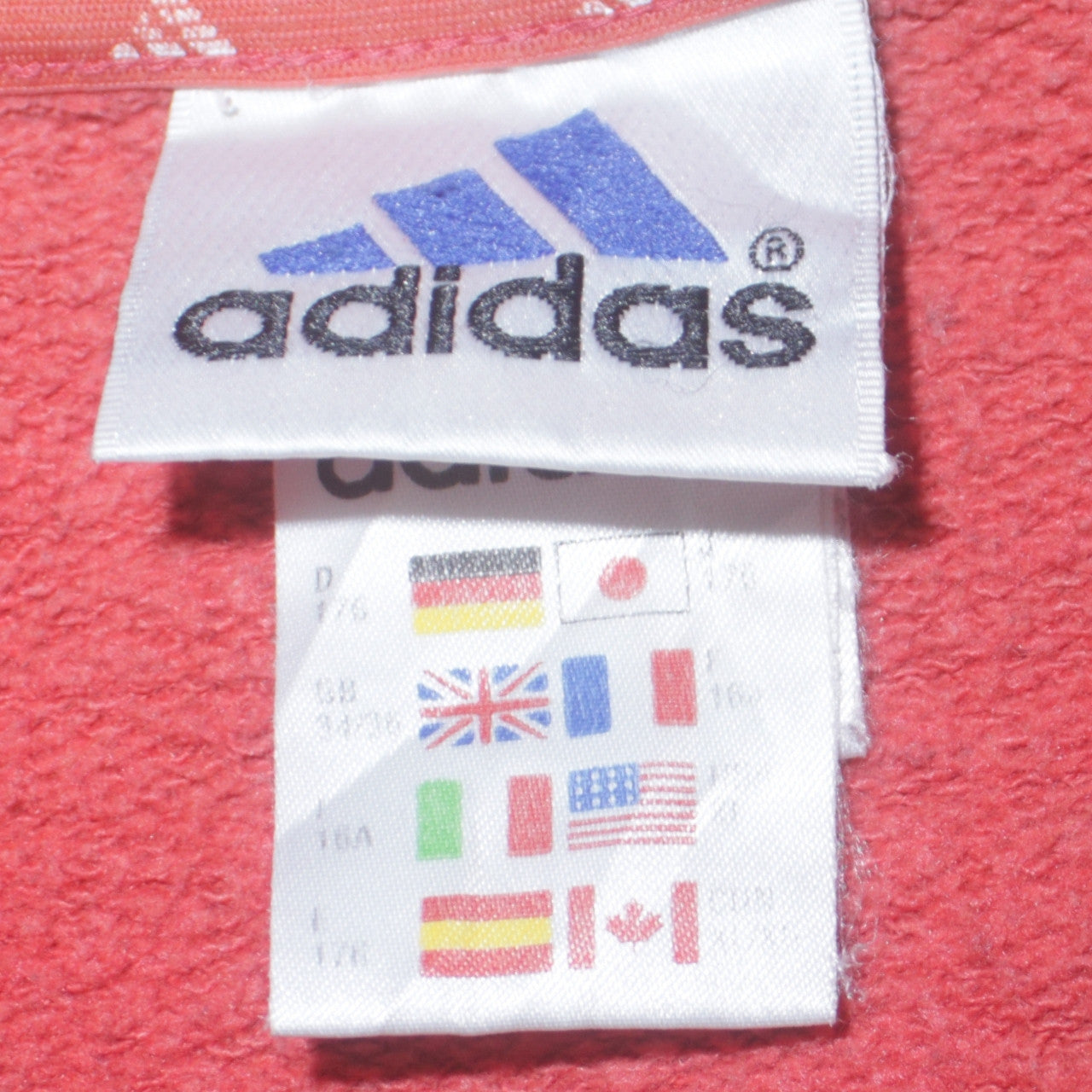 Adidas Boys Red Fleece Pullover Sweatshirt Size 140 Long Sleeve Logo Top