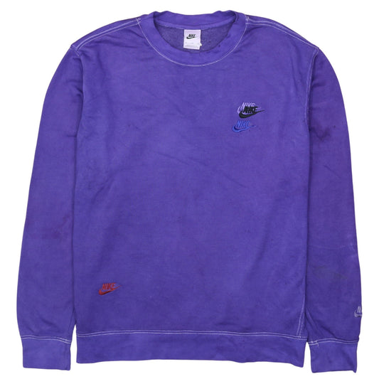 Nike Men’s Purple XL Pullover Fleece Sweatshirt Embroidered Logo