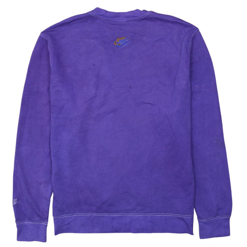 Nike Men’s Purple XL Pullover Fleece Sweatshirt Embroidered Logo