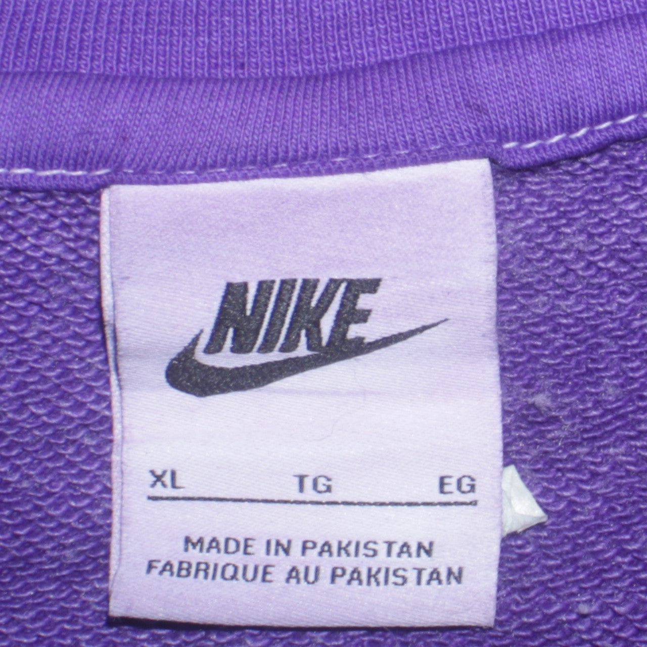 Nike Men’s Purple XL Pullover Fleece Sweatshirt Embroidered Logo