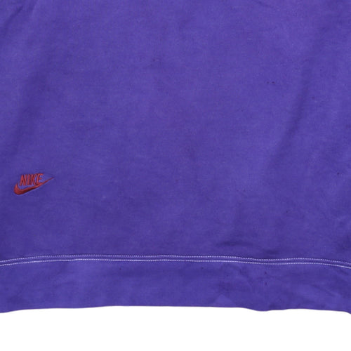 Nike Men’s Purple XL Pullover Fleece Sweatshirt Embroidered Logo