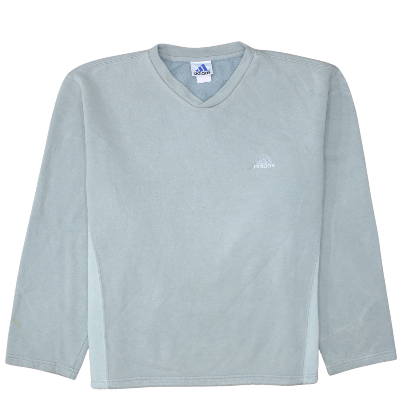 Adidas Men’s Grey V-Neck Pullover Sweatshirt L Sportswear