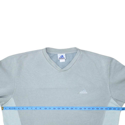 Adidas Men’s Grey V-Neck Pullover Sweatshirt L Sportswear