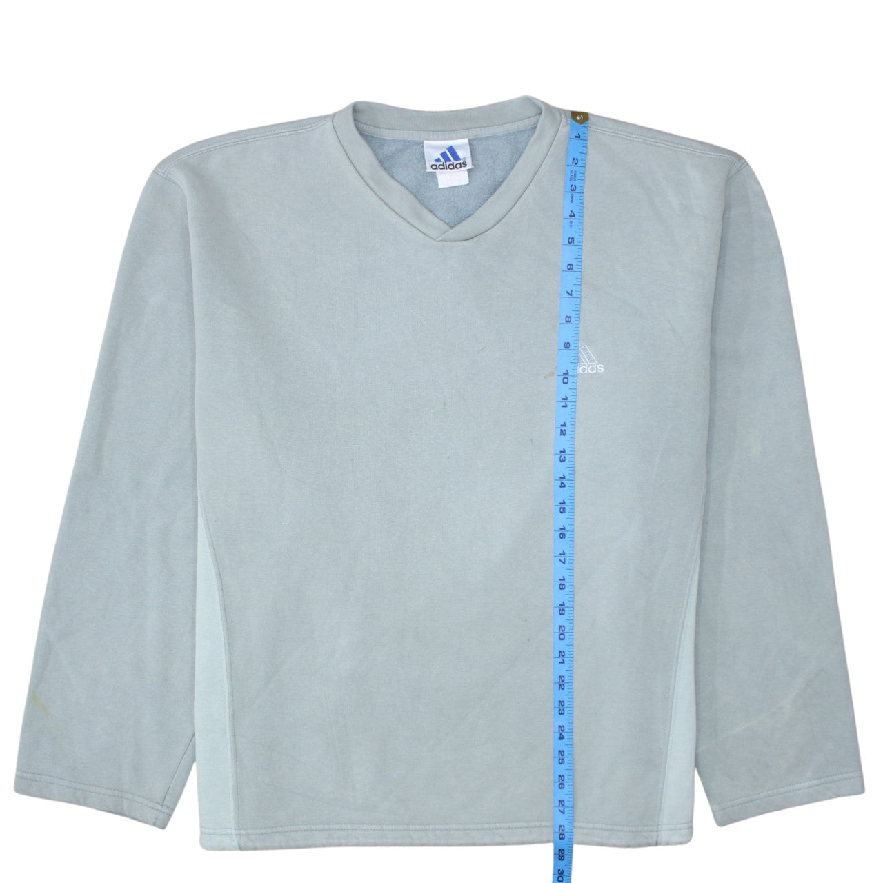 Adidas Men’s Grey V-Neck Pullover Sweatshirt L Sportswear
