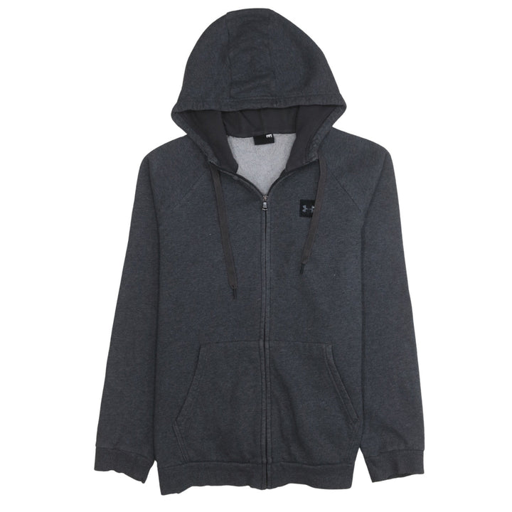 Under Armour Men's Grey Full Zip Hoodie Size L Fleece Hooded Sweatshirt