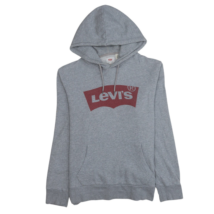 Levi's Mens Grey Pullover Hoodie M Regular Fit Graphic Print