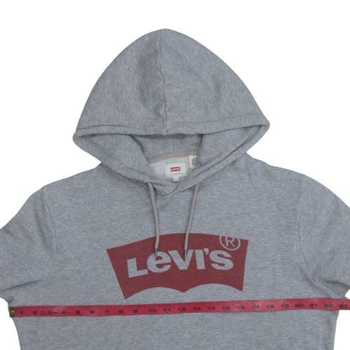 Levi's Mens Grey Pullover Hoodie M Regular Fit Graphic Print