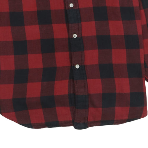Ralph Lauren Men's Red Check Slim Fit Flannel Cotton Shirt M
