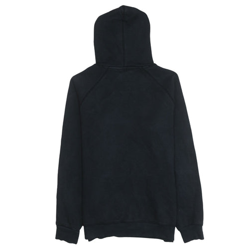 Adidas Womens Black Small Pullover Hoodie with Logo Print