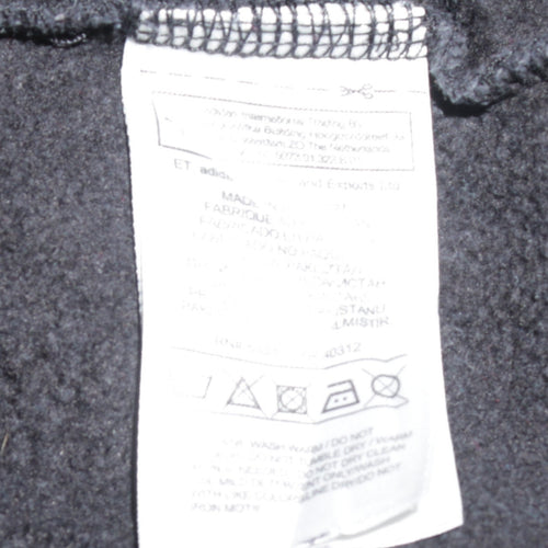 Adidas Womens Black Small Pullover Hoodie with Logo Print