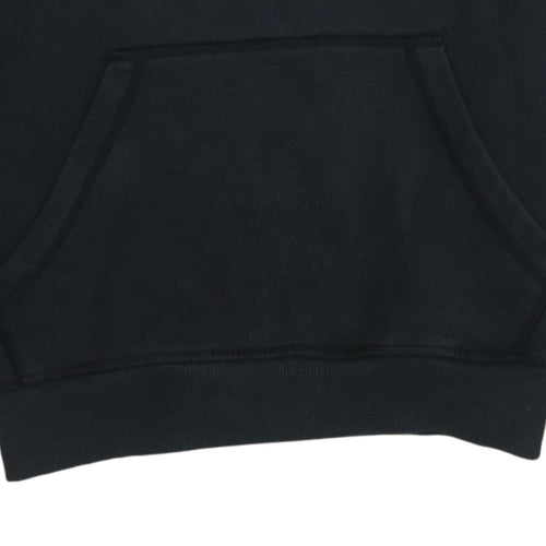 Adidas Womens Black Small Pullover Hoodie with Logo Print