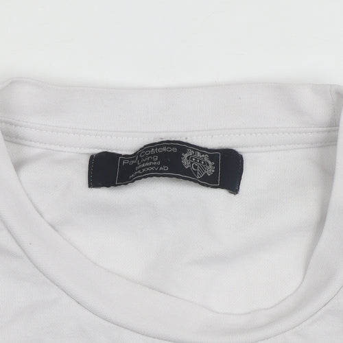 Paul Costelloe Living Men's White Crew Neck XX-Large T-Shirt