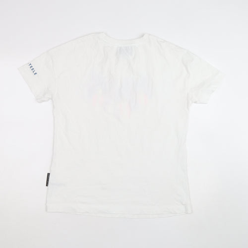 Helen Steele x Dunnes Stores Men's White Graphic Cotton T-Shirt Size S