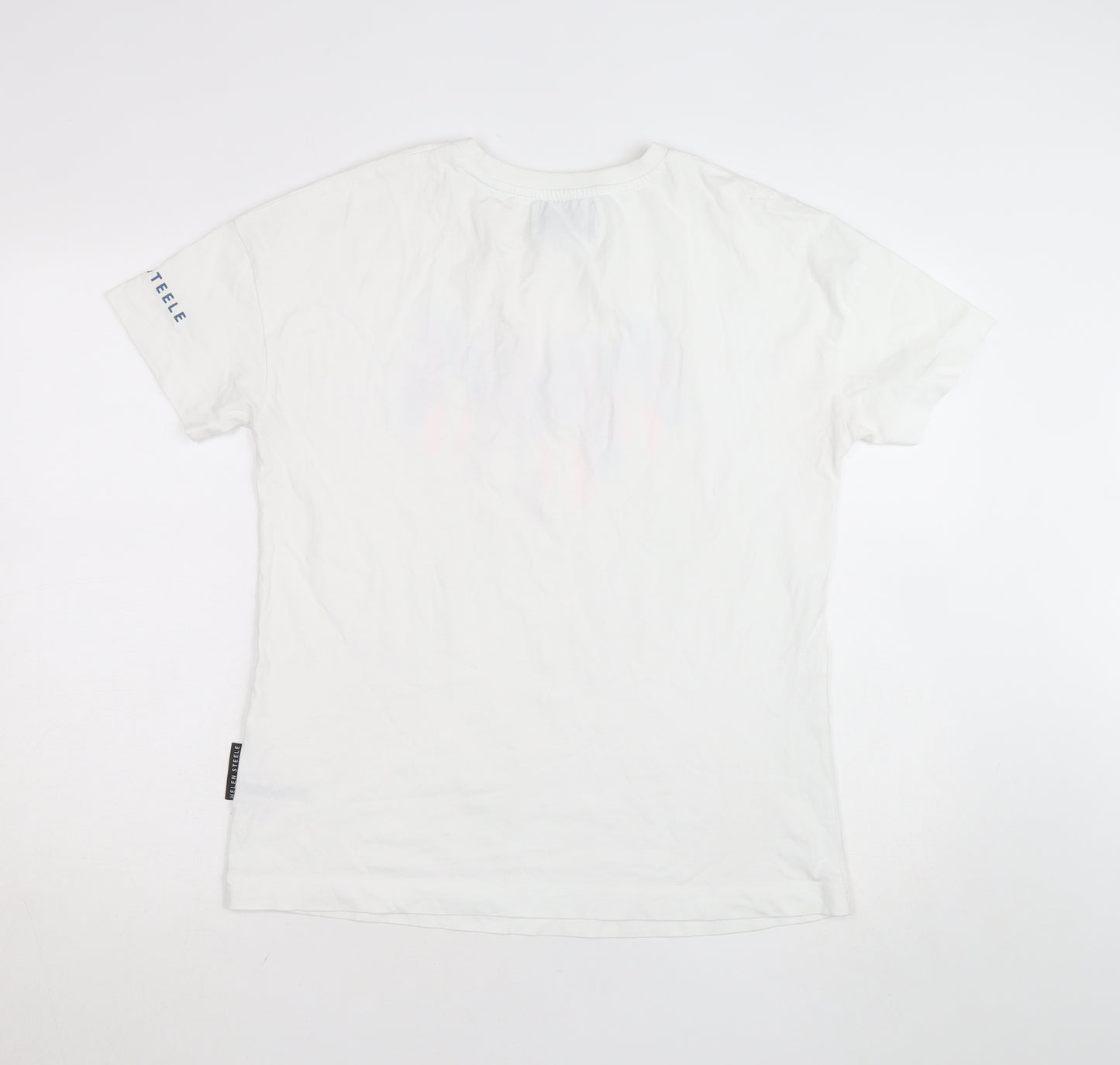 Helen Steele x Dunnes Stores Men's White Graphic Cotton T-Shirt Size S