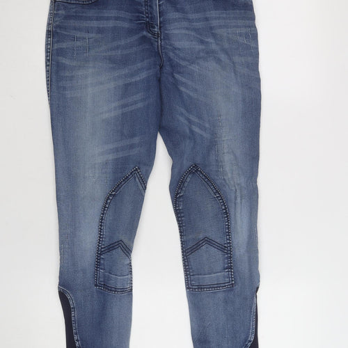 Premier Equine Womens Blue Denim Riding Jeans Size 30 Stretch Cotton Blend Mid Rise