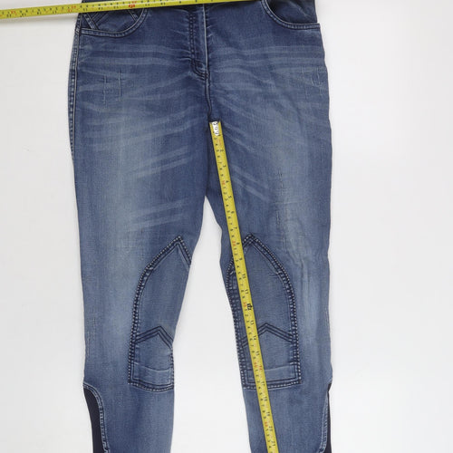 Premier Equine Womens Blue Denim Riding Jeans Size 30 Stretch Cotton Blend Mid Rise