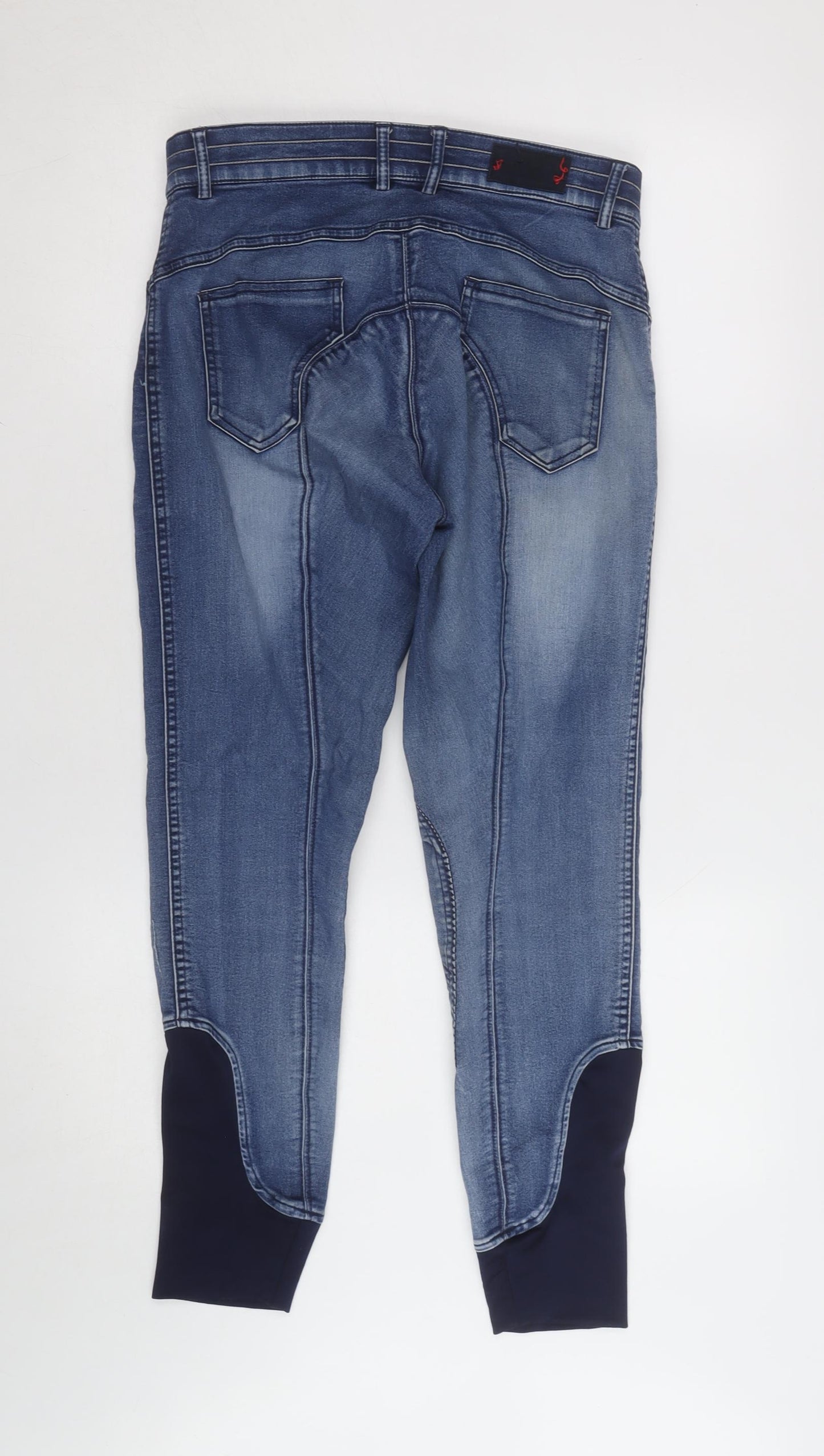 Premier Equine Womens Blue Denim Riding Jeans Size 30 Stretch Cotton Blend Mid Rise