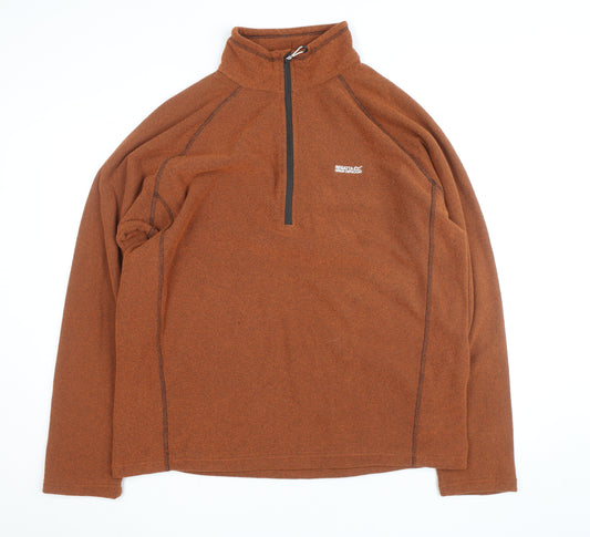 Regatta Mens Brown 2XL Fleece Half Zip Outdoor Active Jacket