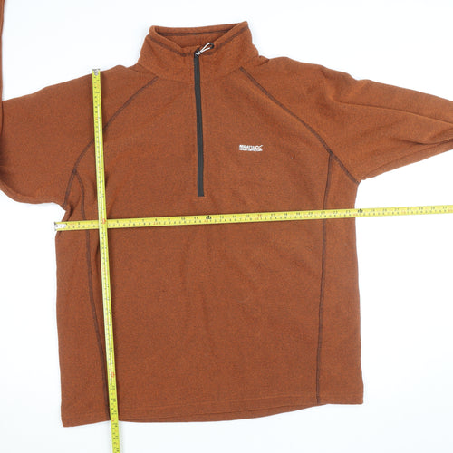 Regatta Mens Brown 2XL Fleece Half Zip Outdoor Active Jacket