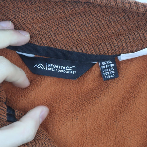 Regatta Mens Brown 2XL Fleece Half Zip Outdoor Active Jacket