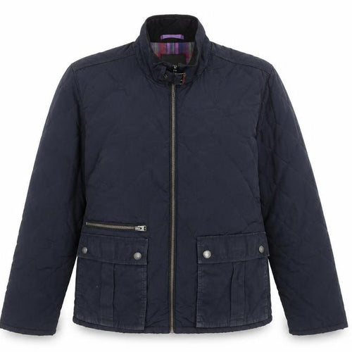 Ted Baker Women's Blue Quilted Short Jacket Size 6 Polyester Lined