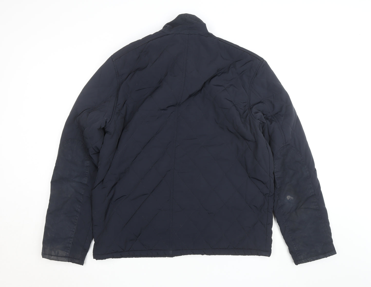 Ted Baker Women's Blue Quilted Short Jacket Size 6 Polyester Lined