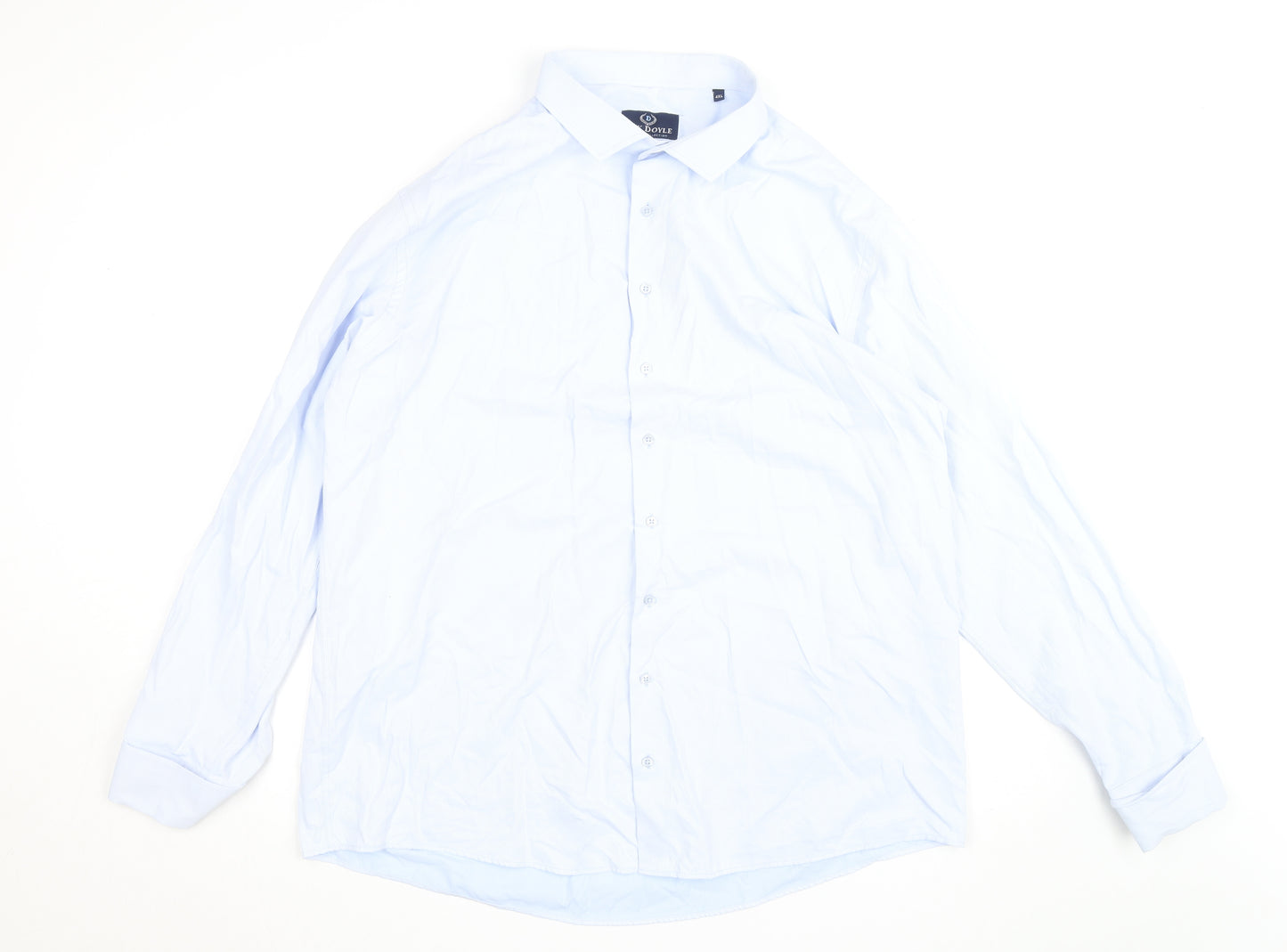 Jack Doyle Men's Blue 4XL Striped Long Sleeve Formal Dress Shirt