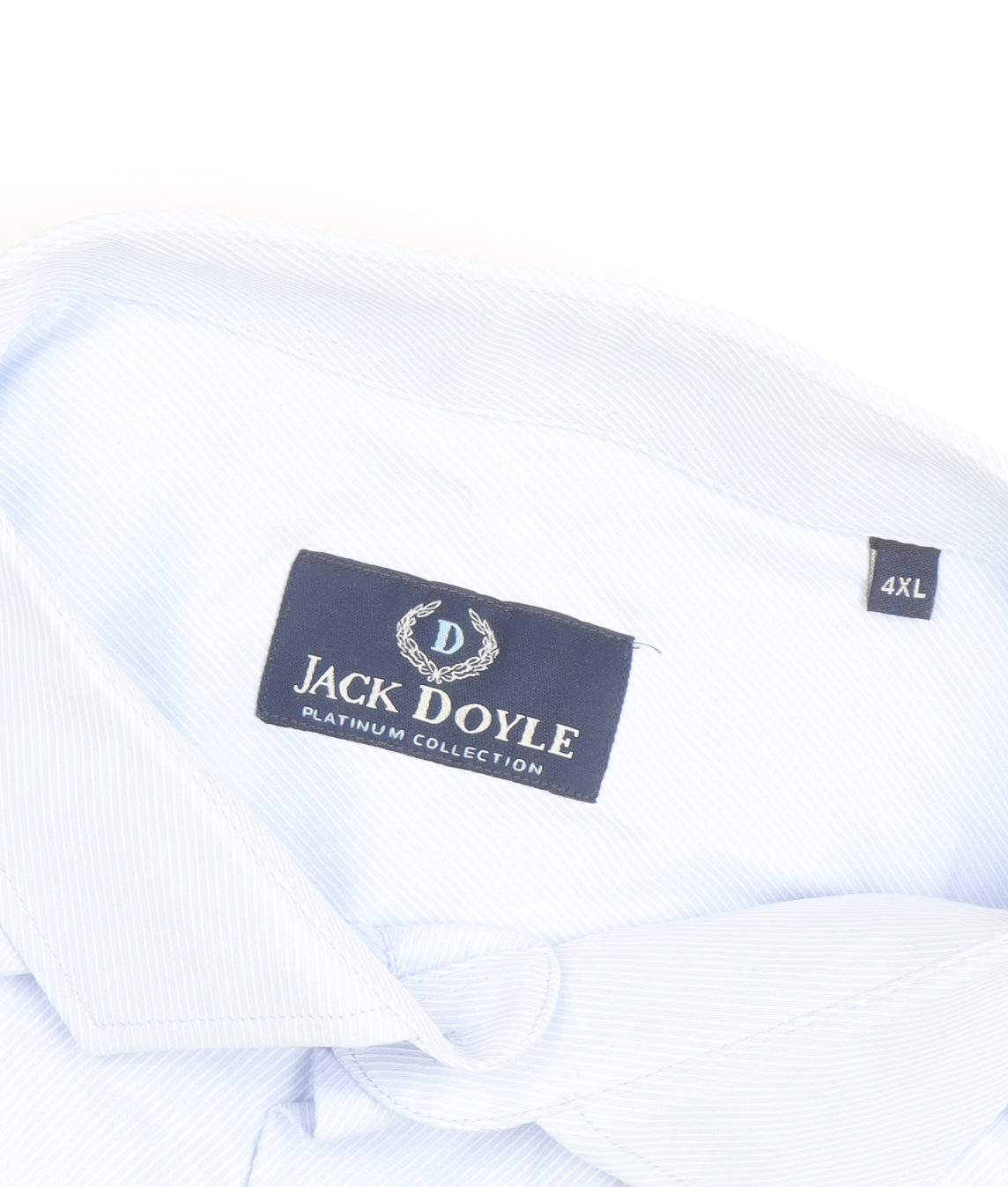 Jack Doyle Men's Blue 4XL Striped Long Sleeve Formal Dress Shirt