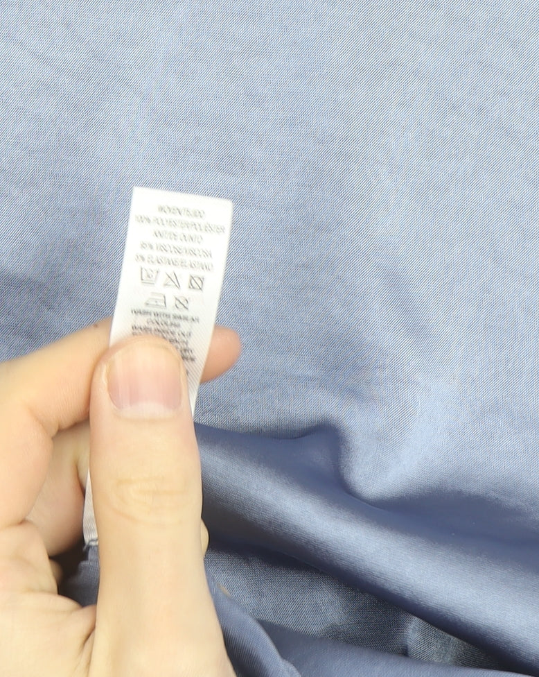 Dunnes Women’s Blue Wrap V-Neck Short Sleeve Blouse Size 12