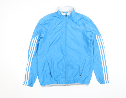 Adidas Men's Blue Climalite Running Windbreaker Jacket Size L