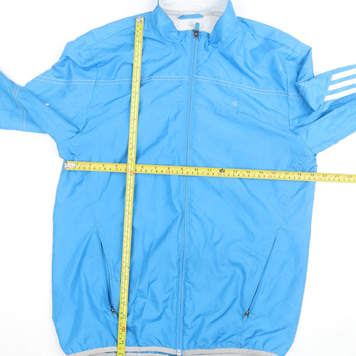 Adidas Men's Blue Climalite Running Windbreaker Jacket Size L