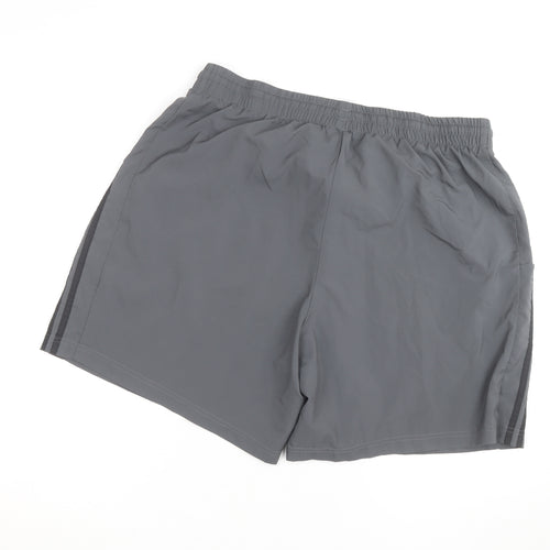 Adidas Men’s Grey 2XL Athletic Shorts Lightweight Drawstring