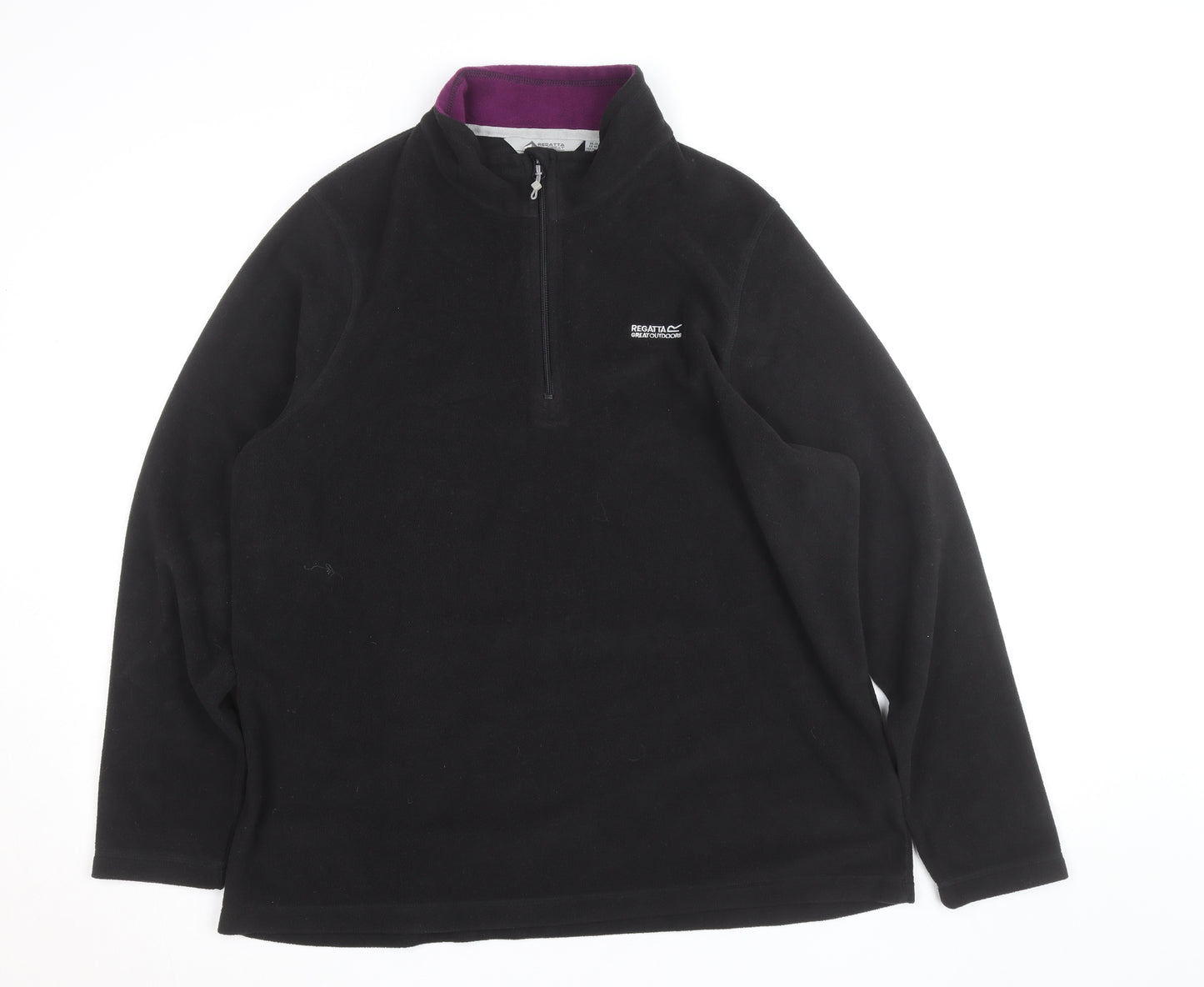 Regatta Womens Black 1/2 Zip Fleece Jacket UK 20 Outdoor Layer