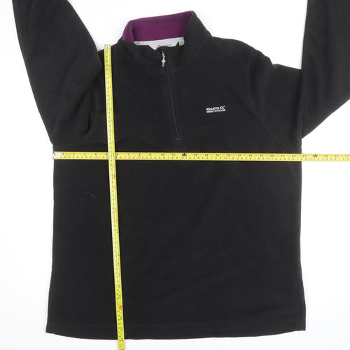 Regatta Womens Black 1/2 Zip Fleece Jacket UK 20 Outdoor Layer