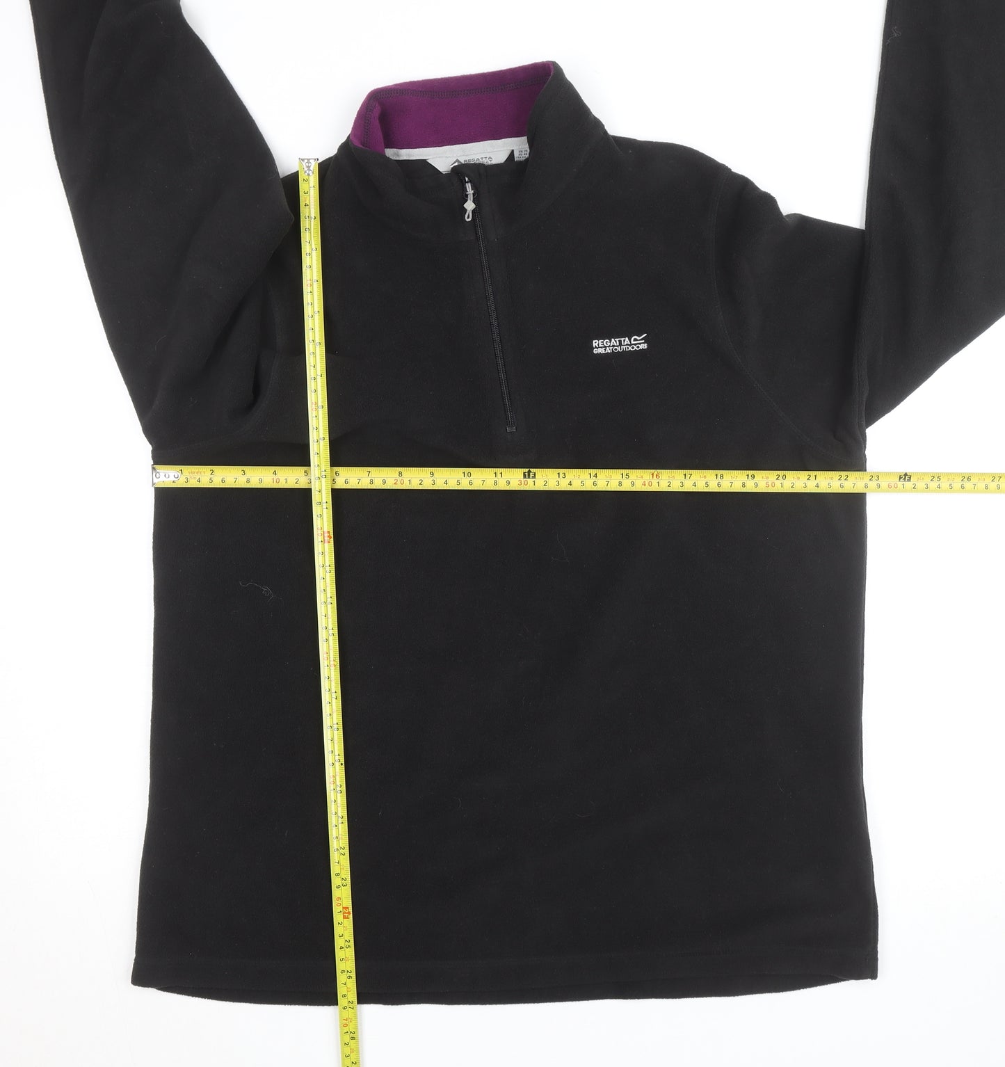 Regatta Womens Black 1/2 Zip Fleece Jacket UK 20 Outdoor Layer