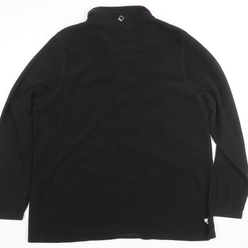 Regatta Womens Black 1/2 Zip Fleece Jacket UK 20 Outdoor Layer