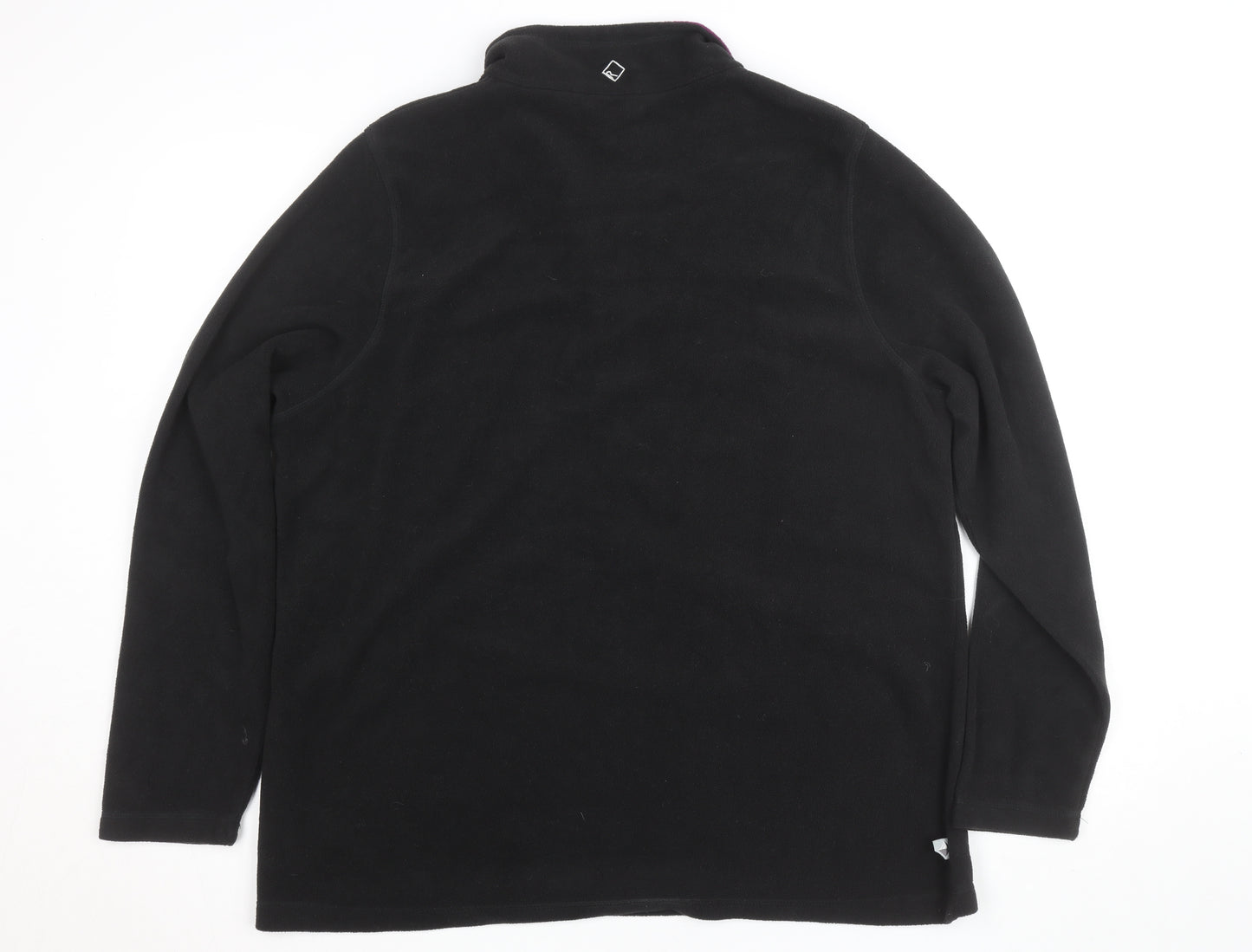 Regatta Womens Black 1/2 Zip Fleece Jacket UK 20 Outdoor Layer
