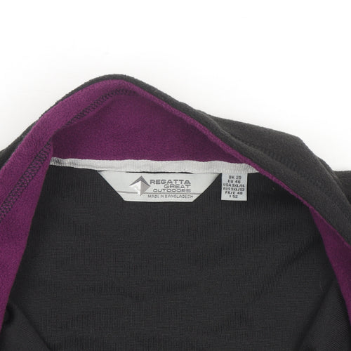 Regatta Womens Black 1/2 Zip Fleece Jacket UK 20 Outdoor Layer