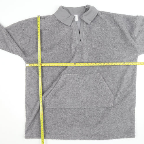 John Lewis Women Grey Fleece Pullover Collared Jumper S