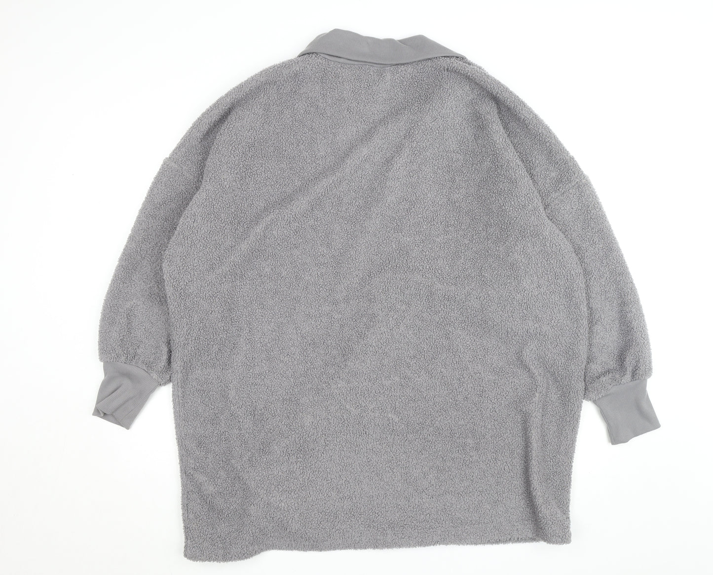 John Lewis Women Grey Fleece Pullover Collared Jumper S