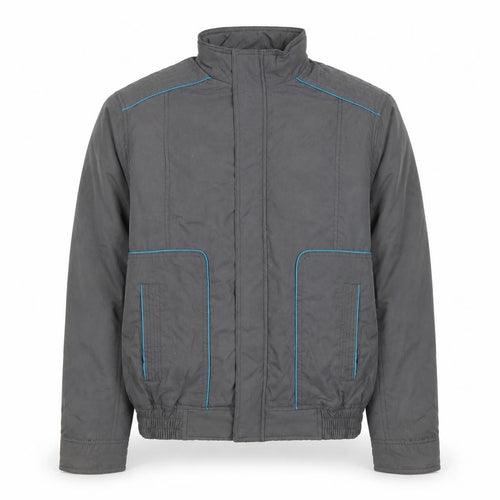 LC Waikiki Men's Grey L Windbreaker Jacket Full Zip Lined