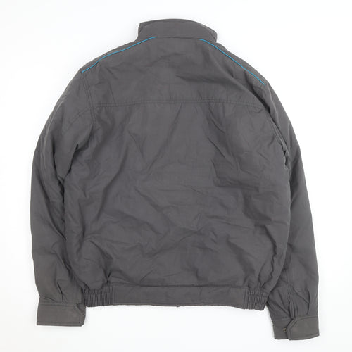 LC Waikiki Men's Grey L Windbreaker Jacket Full Zip Lined