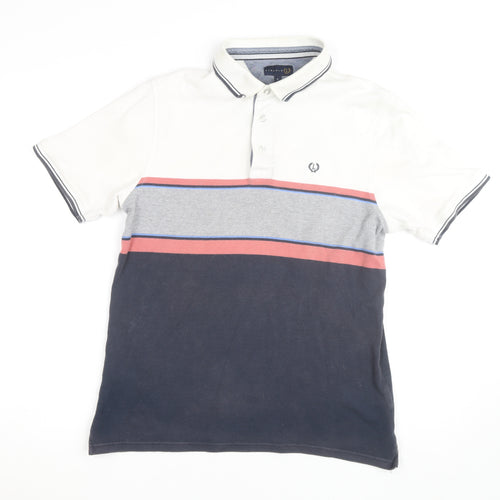 Lincoln Men's Multicoloured Polo T-Shirt Size S Cotton Retro Style