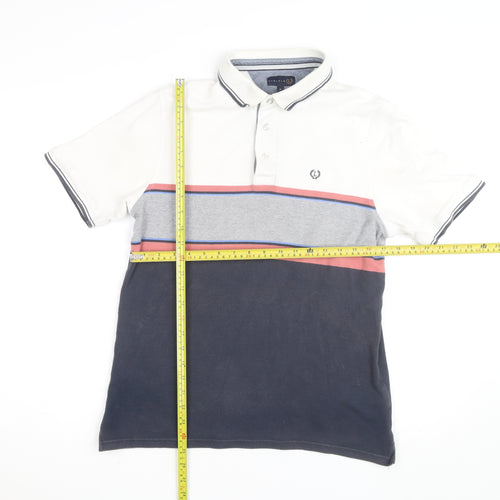 Lincoln Men's Multicoloured Polo T-Shirt Size S Cotton Retro Style