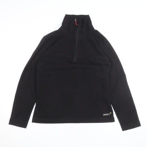 Gelert Women's Black Fleece Half Zip Lightweight Activewear Jacket UK 10