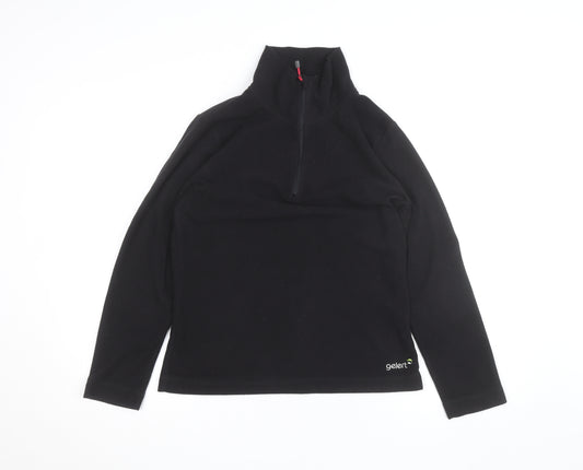 Gelert Women's Black Fleece Half Zip Lightweight Activewear Jacket UK 10