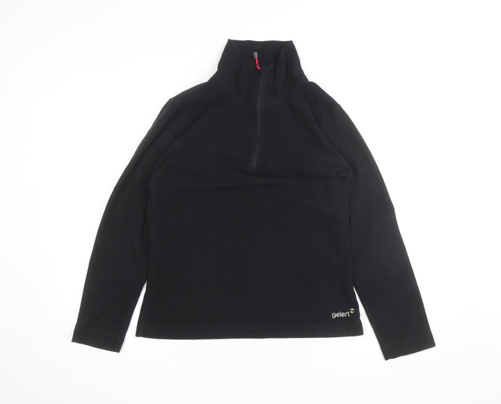 Gelert Women's Black Fleece Half Zip Lightweight Activewear Jacket UK 10