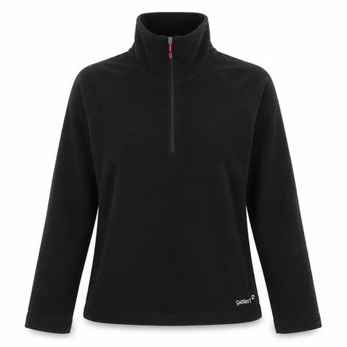 Gelert Women's Black Fleece Half Zip Lightweight Activewear Jacket UK 10