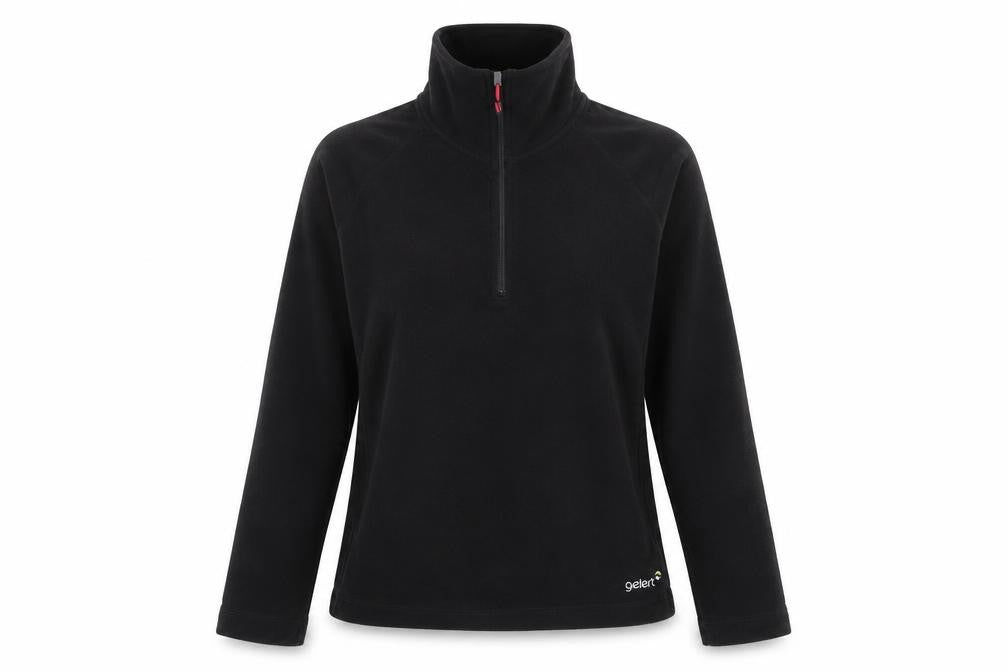 Gelert Women's Black Fleece Half Zip Lightweight Activewear Jacket UK 10